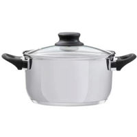 Кастрюля Ambition 60838 Domotti, Lima, 20cm, 3.6L Stainless Steel, Tempered Glass