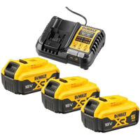 Зарядные устройства и аккумуляторы DeWalt DCB1104P3 incarcator + 3 acumulatoare Li-Ion 18V 5.0Ah