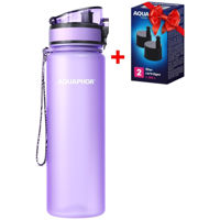 Бутылочка для воды Aquaphor Set City digital lavender 500ml + cartus City 2buc