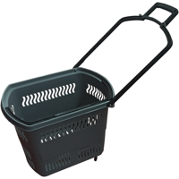 cumpără Coș din plastic cu roți 45L (2 mânere din plastic) 610x380x400, gri inchis în Chișinău