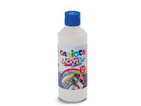 Acuarela acrilica pentru orice suprafata Carioca 250 ml, albă