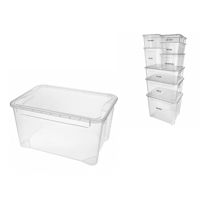 Короб для хранения Promstore 53363 cu capac Econova Cristal 49l, 55.5X39X29cm, transparent