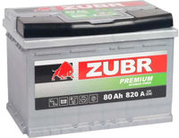 Автомобильный аккумулятор Zubr Premium 80 Ah L+