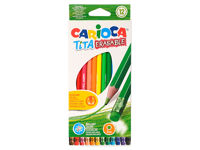 Set creioane colorate 12buc Carioca Tita Erasable