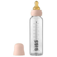 Поильник BIBS 5014244 Biberon din sticla anticolici Blush cu tetina din latex 0+ luni, 225 ml