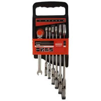 Set de unelte de mână Modeco Expert 845304 MN-59-757, chei combinate cu clichet si balama 7 buc. 8-19mm