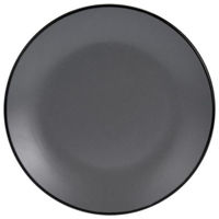 Тарелка Promstore 09895 Тарелка десертная 20.3cm Rim Black, керамика