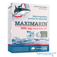 Maximarin (Odpormax) ulei ficat rechin 1000mg cu Vit.A+D+E+Zn Liquid caps. N60 Olimp