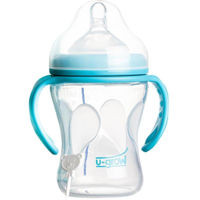 Поильник U-Grow A-1107 Biberon cu senzor de temperatura si gat larg din sticla, 230 ml