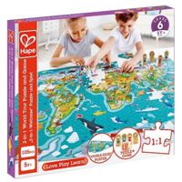 Головоломка Hape E1626 Puzzle și Joc - Turul Lumii (2 in 1)