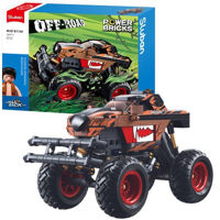 Конструктор Sluban B1160 Monster Truck orange-negru, cu inerție, 264 elem.