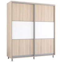 Dulap Mobildor-Lux Aron-P uși glisante din PAL orizontal (200x60x210H cm) Sonoma