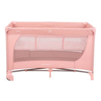 Манеж Kikka Boo 31003010117 Medley Pink 2023, pliabil cu 2 niveluri