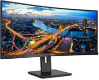 34" PHILIPS 345B1C, Black, VA-Curved, 3440x1440,100Hz,5ms,300cd,DCR80M:1,DP+HDMI+USB,KVM,Spkrs,Pivot