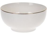 Salatiera D13.8cm "Golden Rim White", alba, din portelan