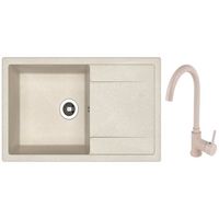 Мойка кухонная со смесителем Dr.Gans Techno 860 + SanDonna F 7073 bej