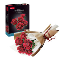 Set de construcție Cubic Fun P865h 3D puzzle Buchet de flori – Trandafiri roșii, 312 elem.