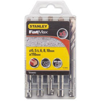 Бур по бетону Stanley Набор сверл STA85052-XJ для бетона SDS-Plus 5/5.5/6/8/10 мм FATMAX