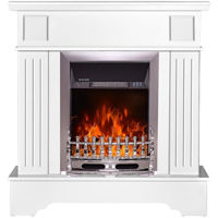 Șemineu electric ArtFlame Marina Extra & Galileo silver, 1092x1034x300 mm, Alb