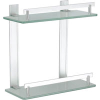 Полка для ванной MSV 53683 2 уровня Tabarca 30X13.5XH30 см, стекло, алюминий