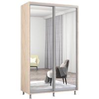 Dulap Mobildor-Lux Aron cu uși glisante din oglinzi (130x60x200H cm) Sonoma