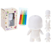 Набор для творчества Promstore 46680 Набор креативный Раскрась фигурку (игрушка +4 фломастера)