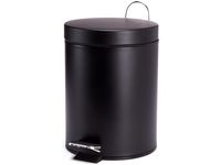 Ведро для мусора с педалью 3l черное, нерж сталь