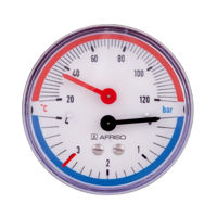 Аксессуар для систем отопления AFRISO Termomanometru TM80 10bar 120C orizontal (88096)