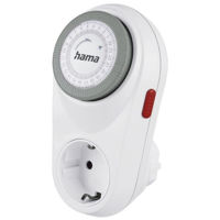 Розетка электрическая Hama 223302 "Curved" Mechanical Timer For Indoors, 15-Minute Intervals, White