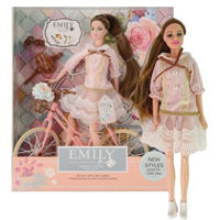 Кукла Essa QJ077 Păpușa Emily cu bicicletă