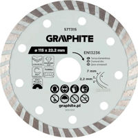 Диск отрезной Graphite 57T315 diamantat de taiere, d115x22,2mm, Turbo