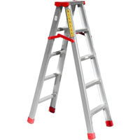 Scară Bau Welt Din aluminiu cu două fețe 4 tr.+ plat. (1.5m)