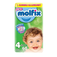 Подгузники Molfix 3D 4 (9-14 кг), 60 шт.