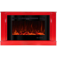 Șemineu electric ArtFlame Bernard mini & Adeli, 725x1215x300 mm, Rosu