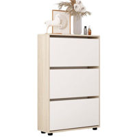 Raft pentru încălțăminte Mobildor-Lux Leo 90x27x125H cm Sonoma/White