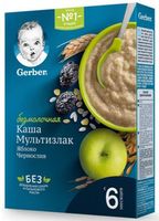 Gerber terci multicereale fără lapte, mere prune uscate, 6 + luni, 180 gr