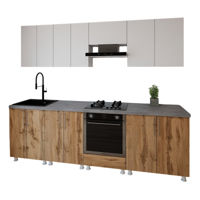 Мебель для кухни Smartex (30112) K3 260сm Alb+Stejar inchis