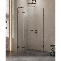 Cabină de duș New Trendy Avexa Gunmetal Rectangular Brushed P 90x90x200 Hinged EXK-3356