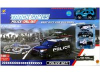 Track Urme pentru masini de curse "Police" + 4 masini