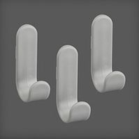 cumpără Set 3 cârlige late din plastic 20x40x65 mm, platină în Chișinău