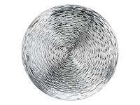 Тарелка декоративная 33cm H&S, пластик, серебрянная