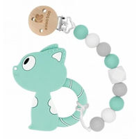 Пустышка Kikka Boo 31303010038 Lantisor pentru suzeta din silicon Cat Mint