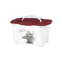 Товар для животных Promstore 46173 Контейнер для корма Lucky Pet 5.5l, кошки, бордовый