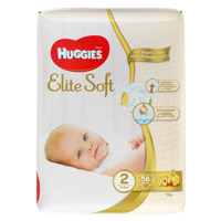 Подгузники Huggies Elite Soft 2 (4-6 kg), 58 шт