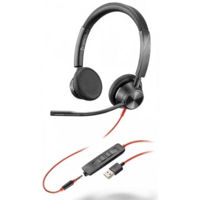 Наушники игровые Plantronics Poly Blackwire 3325, BW3325-M USB-A + 3.5 Audio jack, (214016-01)