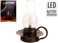 Felinar-retro LED "Lampa kerosen" cu regulare-lumina, mare, 24сm