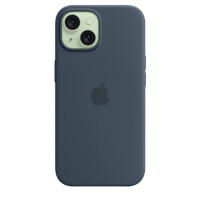 iPhone 15 Silicone Case with MagSafe - Storm Blue