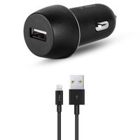 Зарядное устройство для автомобиля ttec 2CKS20LS USB-A 2.1A with Lightning Cable, Black