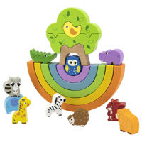 Jucarie din lemn pt balans "Rainbow Balancing Blocks" 44590 (8892)