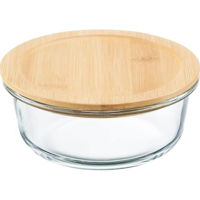 Контейнер для хранения пищи Ambition 67544 Glass Container 600ml with Bamboo Cover, Natural,